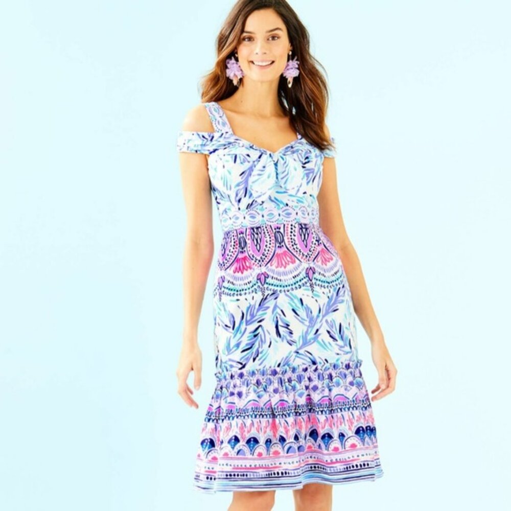 Lilly Pulitzer Iva Midi Dress. SZ 4 - Picture 3 of 4